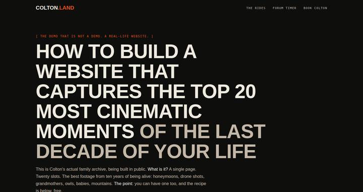 Home Movies page screenshot