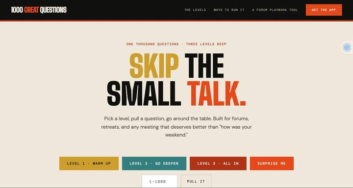1000 Great Questions screenshot