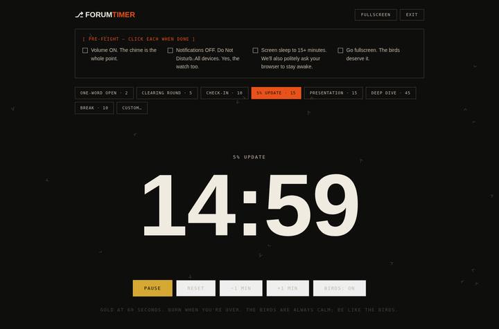 Forum Timer screenshot